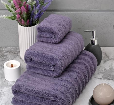 Полотенце микрокоттон AMBIELLA "DALGA" 30x50, фиолетовый
