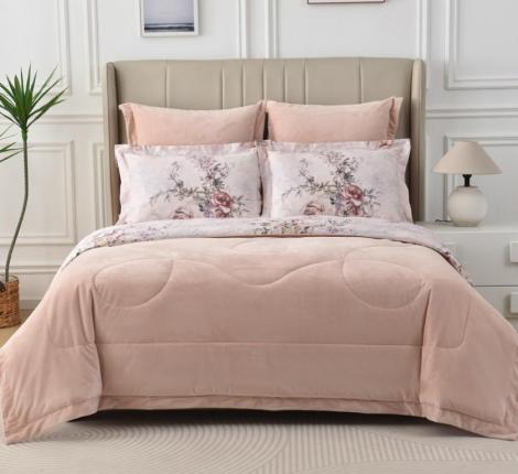 Постельное белье с одеялом "Sofi de Marko" Ренато №13 Велюр/Сатин, 1,5 спальный