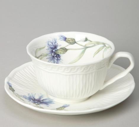 Чайный сервиз "ВАСИЛЬКИ" на 6 персон, 14 предметов