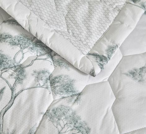 Покрывало стёганое "Blanc des Vosges" PROMENADE sauge (серо-зеленый), 250х270