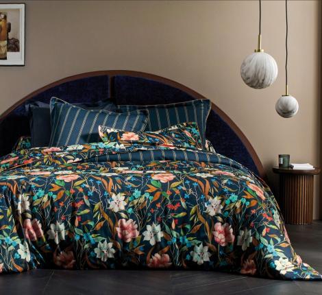 Наволочка на валик 140 см "Blanc des Vosges" GIARDINO NUIT сатин де люкс, 90х190