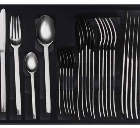Набор столовых приборов "SPIGA" Anthracite 116 на 6 персон, 24 предмета