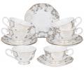 Чайный набор "НЕЖНОСТЬ" на 6 персон, 12 предметов (250 мл)