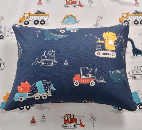 Постельное белье детское "Sofi de Marko" Диноленд (синий) Сатин, 1,5 спальный