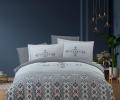 Постельное бельё "DO&CO" Сатин "LUX EXCLUSIVE" NORAN (серый), Евро