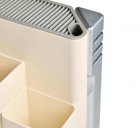 Набор кухонных ножей (5 шт.) и приборов "AGNESS", 11 предметов (белый/серый)