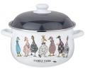 Кастрюля эмалированная с крышкой "FAMILY FARM", 5.0 л
