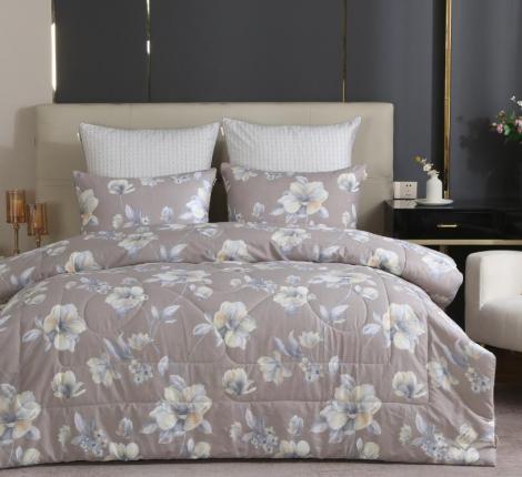 Постельное бельё с одеялом "Kazanov.A." Саманта (капучино) Сатин, Евро