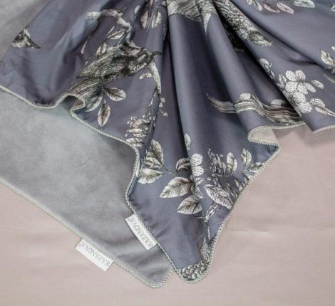 Постельное белье с одеялом "Kazanov.A." Фазан (графит бежевая платина) Велюр/Egypt Cotton, Семейный