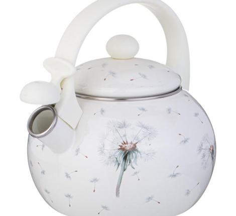 Чайник эмалированный со свистком "DANDELION", 2,2 л