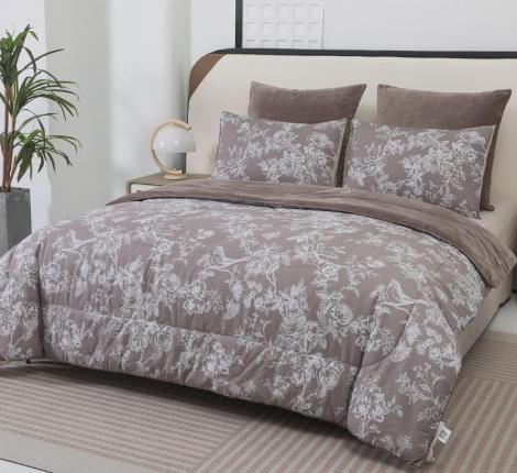 Постельное белье с одеялом "Sofi de Marko" Роберто №19 Велюр/Сатин, Семейный