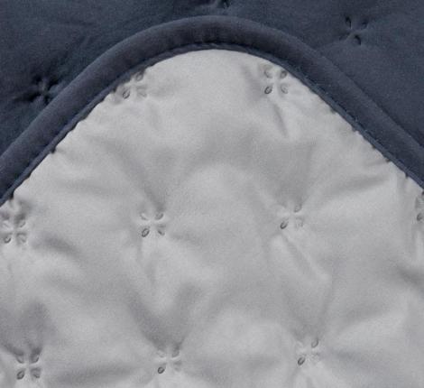 Покрывало PMO-57 синий-серый, Евро (230х250) 2 наволочки (50х70)