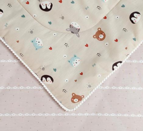 Постельное белье детское с одеялом "Sofi de Marko" Зверята Сатин, 1,5 спальный