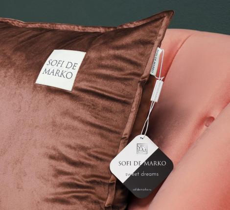 Подушка декоративная "Sofi de Marko" Ноэми (коралл) Велюр, 45х45