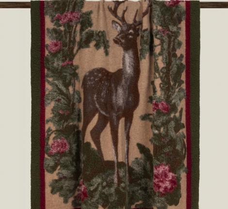 Плед шерстяной Frati "FOREST KING" BEIGE (бежевый), 150x190