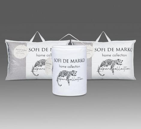 Подушка средняя "Sofi de Marko" Leopard (серая), 50х70