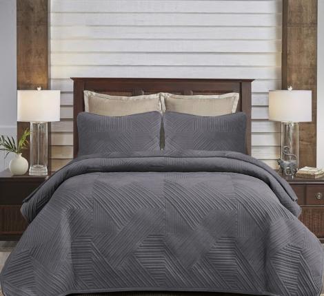 Покрывало из бархата "KARTEKS" 01, 200х220 (серый)