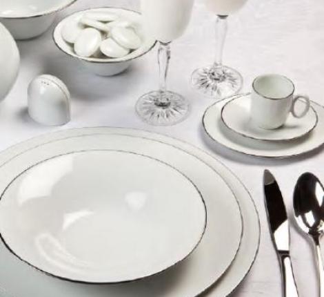 Тарелка "EPURE PLATINE" 29х27 см, лиможский фарфор