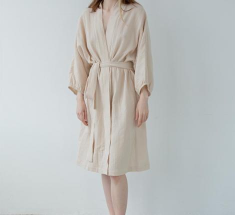 Халат Luxberry "Муслин и комфорт" экрю, S