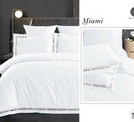 Постельное белье с мережкой "Diva Afrodita" MIAMI люкс сатин, Евро