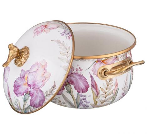 Кастрюля эмалированная с крышкой "IRISES" 950-751, 2,1 л