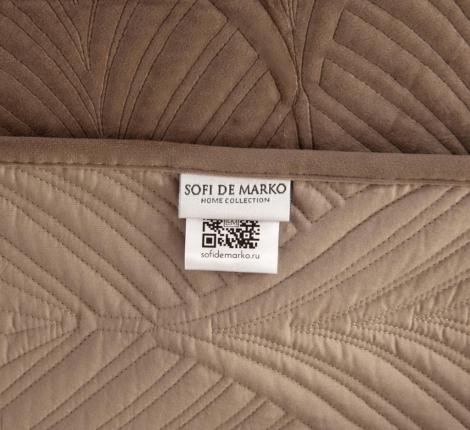Покрывало "Sofi de Marko" Таира (бежевый) Велюр, 240х260
