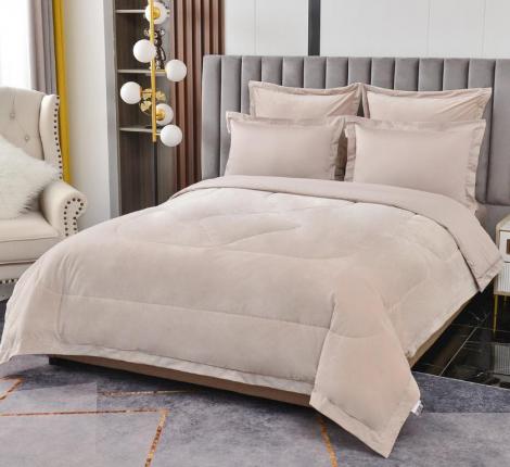 Постельное белье с одеялом "Sofi de Marko" Энрике (кремовый-м) Велюр, Семейный