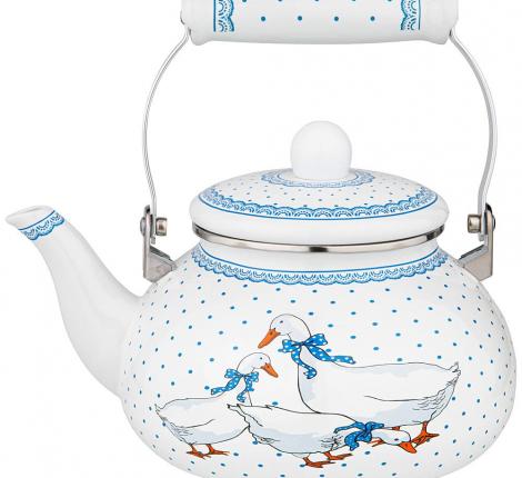 Чайник эмалированный "ГУСИ", 2,5 л