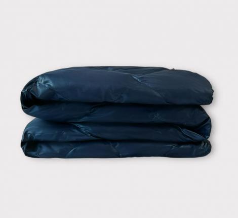 Дорожный плед-пончо пуховый "Travel Cape Plaid Grass" NAVY, 130х170