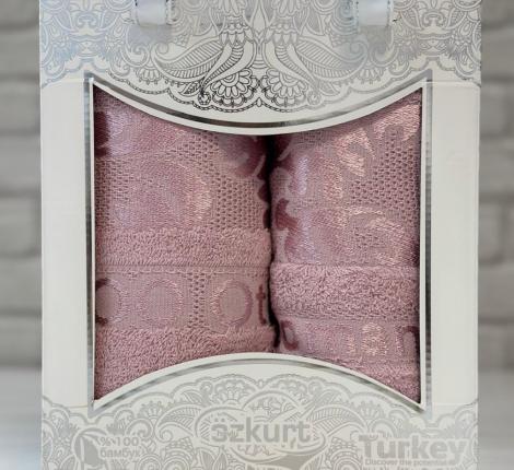 Набор бамбуковых полотенец EFOR "OTTOMAN" (50*90,70*140), сухая роза