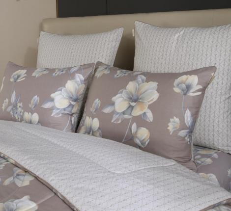 Постельное бельё с одеялом "Kazanov.A." Саманта (капучино) Сатин, Евро