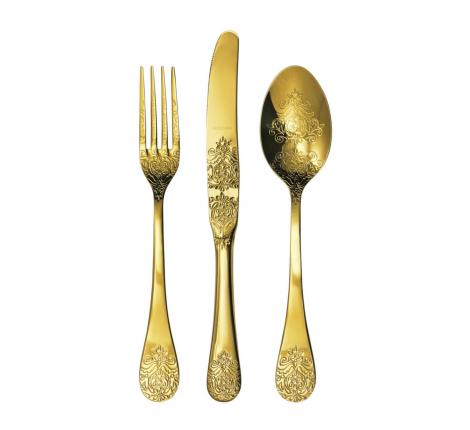Набор столовых приборов "POMPADOUR" MAT GOLD 88 на 6 персон, 24 предмета