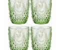 Набор стаканов для воды/сока 4 штуки "SUNDAY" GREEN, 280 мл