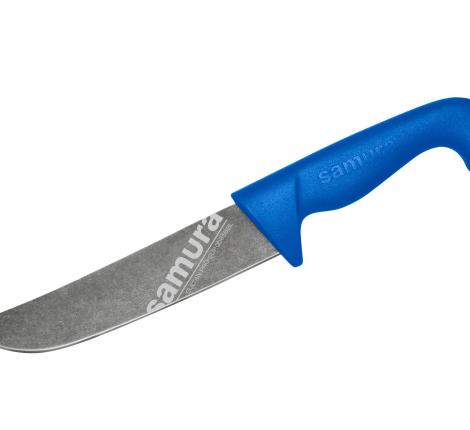 Нож кухонный &quot;Samura SULTAN PRO&quot; Шеф 166 мм, ТЭП синий (с галтовкой)