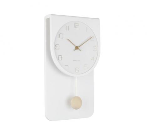 Часы настенные с маятником Karlsson "CASA PENDULUM" (белый), 39x22x6 см