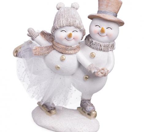 Статуэтка "СНЕГОВИКИ", 16х9,5х18,5 см