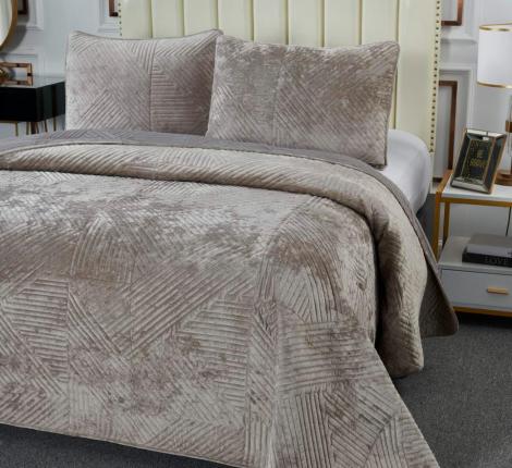 Покрывало "Sofi de Marko" Патрисия (бежевая 1) Велюр, 240х260