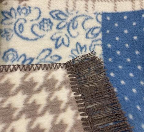 Плед хлопковый Райтекс "КАНТРИ синий", 150х200