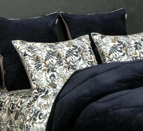 Постельное белье с одеялом "Kazanov.A." Беверли (индиго жемчуг) Велюр/Egypt Cotton, Семейный