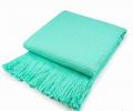 Покрывало вафельное с бахромой Valtery 200х220, ментоловый