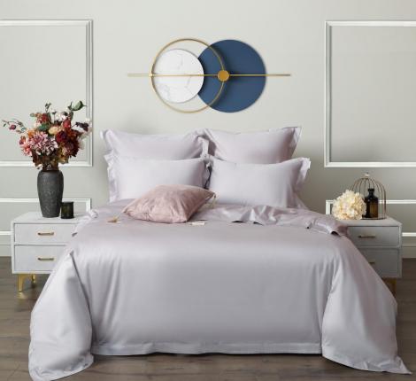 Постельное белье "Sofi de Marko" Моно (светло-серый) Сатин ДеЛюкс, Евро 