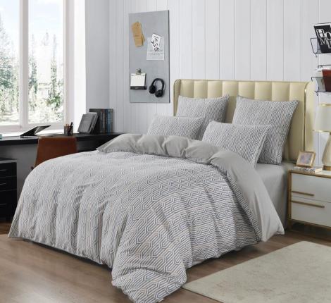 Постельное белье "Sofi de Marko" Джерардо (серый) Сатин, Евро