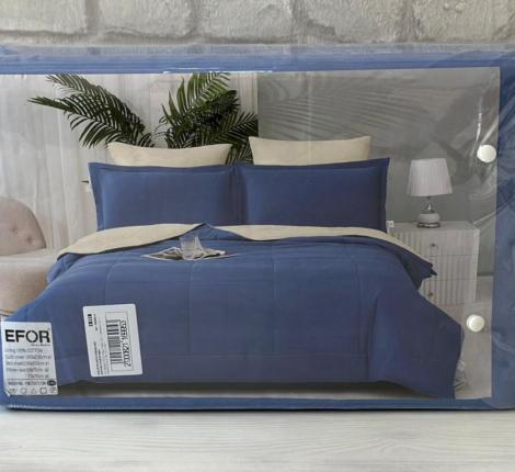 Постельное бельё EFOR SATEN KREM/A.MAVI (кремово-голубой), Евро