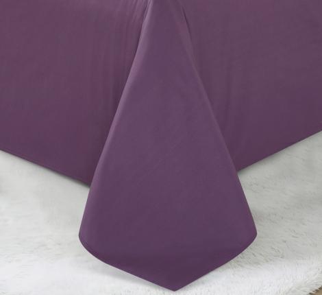 Постельное бельё "KARTEKS" сатин однотонный с кантом HK-10 (фиолетовый), 2 спальный