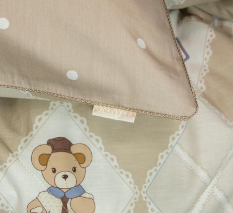 Постельное белье с одеялом "Kazanov.A." Boonie Bears (капучино жемчуг) Сатин, 1,5 спальный