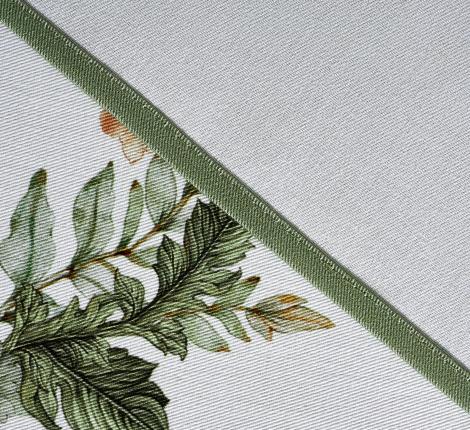 Скатерть овальная с пропиткой LEFARD "SENSE" 160х220 см, зелёный