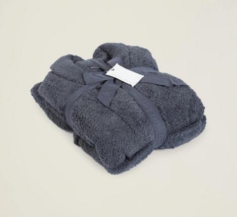 Халат трикотажный "Barefoot Dreams" CC ADULT ROBE (серо-синий),S