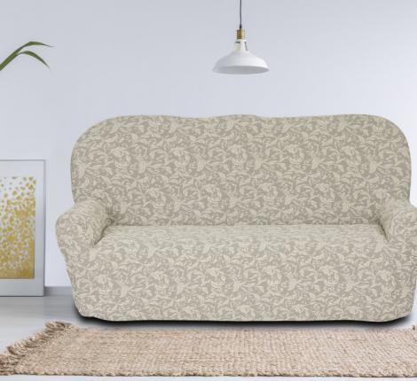 Чехол на 3-х местный диван "KARTEKS" KAR 013-02, кремовый