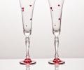 Набор бокалов для шампанского 2 штуки &quot;LOVE&quot; 180 мл