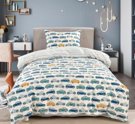 Постельное белье детское "Sofi de Marko" Машинки ретро Сатин, 1,5 спальный